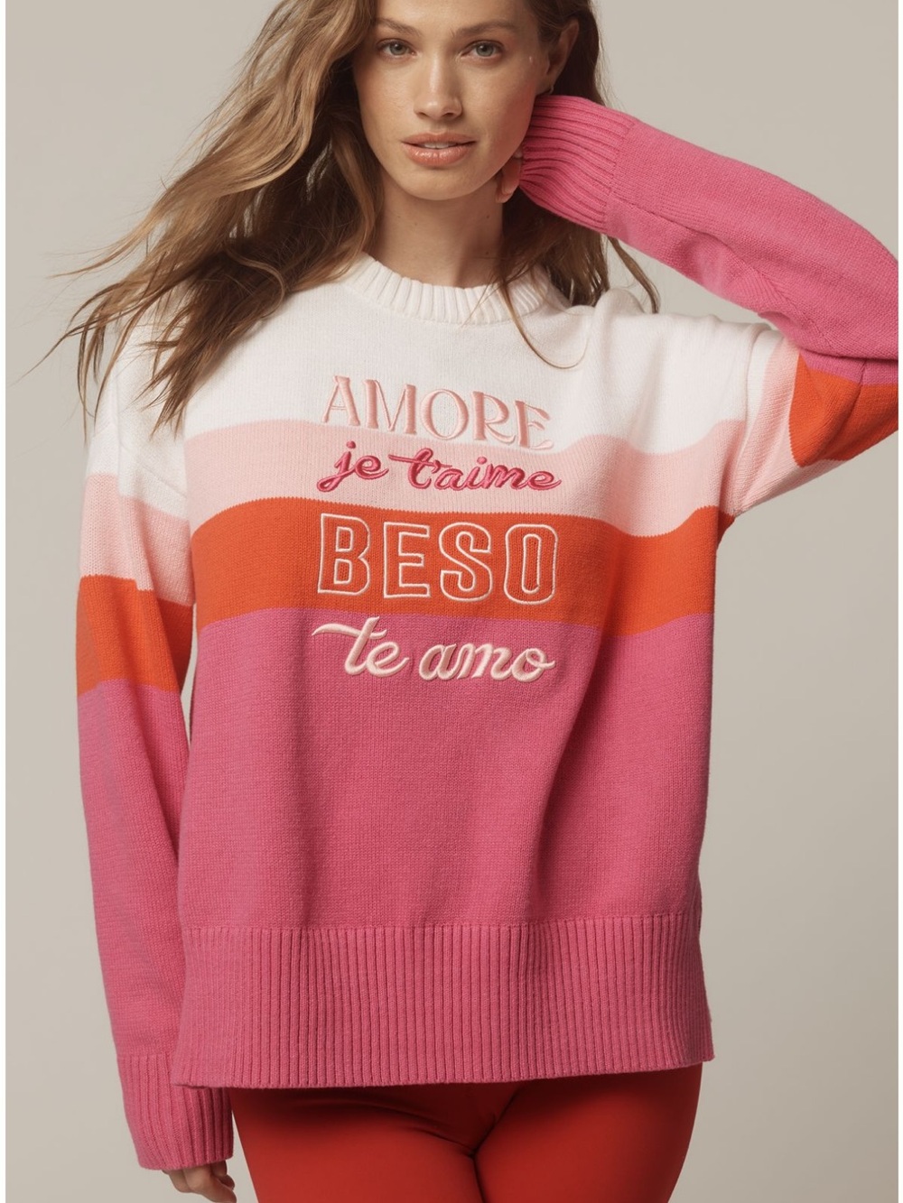 NWT Beach Riot Callie Love Long Sleeve Sweater
